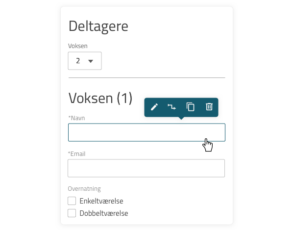 Illustration af redigering af en formular